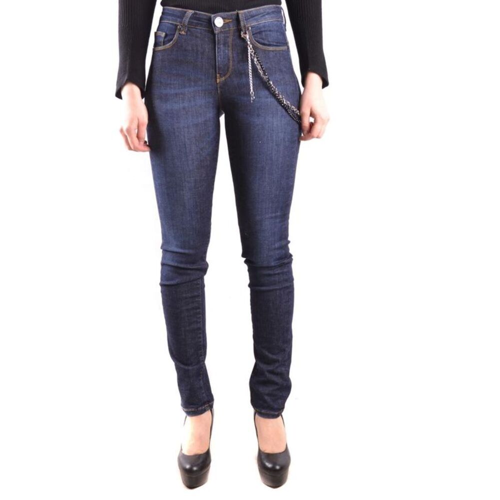 Pinko Slim Denim Jeans Chain Detail Women blue